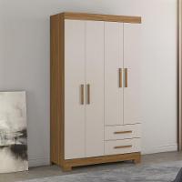 Guarda-roupa Com 4 Portas E 2 Gavetas Off White Com Freijó Nt5005 Notável Móveis - 2