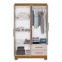 Guarda-roupa Com 4 Portas E 2 Gavetas Off White Com Freijó Nt5005 Notável Móveis - 3