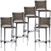 5 Banquetas Altas Madri Em Cozinha Alumínio Edícula área Argila - 1