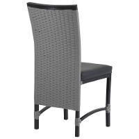 2 Cadeira Corda Náutica Saia Longa Cozinha área Edícula Prata - 3