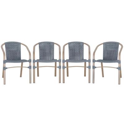 04 Cadeiras Floripa Aluminio Pintura Fendi Trama Original Prata