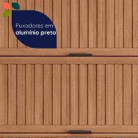 Armário Aéreo Castanha 1200mm Com 2 Portas Ripadas - Freijó E Cinza - 8