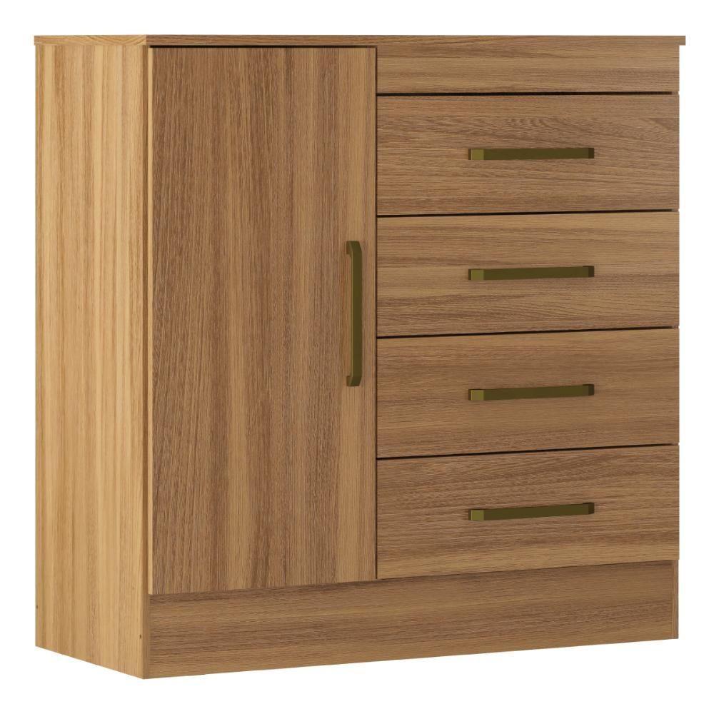 Cômoda 4 Gavetas 1 Porta Montevideu Amendola Touch Demóbile Amendola Touch - 1