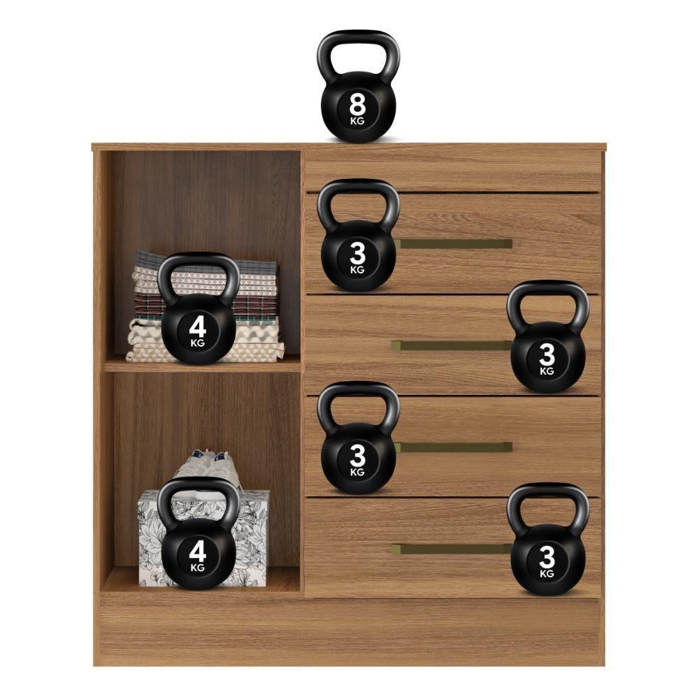 Cômoda 4 Gavetas 1 Porta Montevideu Amendola Touch Demóbile Amendola Touch - 3