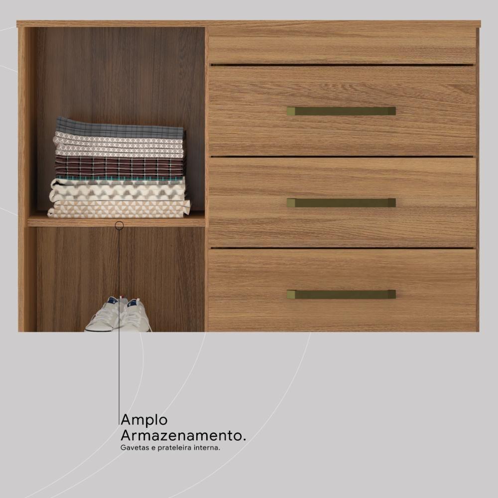 Cômoda 4 Gavetas 1 Porta Montevideu Amendola Touch Demóbile Amendola Touch - 4