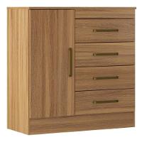 Cômoda 4 Gavetas 1 Porta Montevideu Amendola Touch Demóbile Amendola Touch - 1