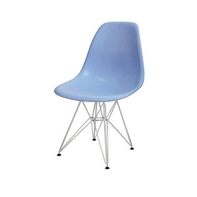 Cadeira Or-1102 Em Polipropileno Com Base Cromada Or Design Azul Claro