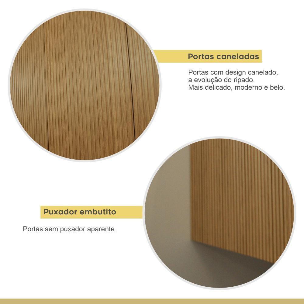 Cozinha Completa 5 Portas E 5 Gavetas 100% Mdf Rainha Branco/nature Nesher Branco/nature - 9
