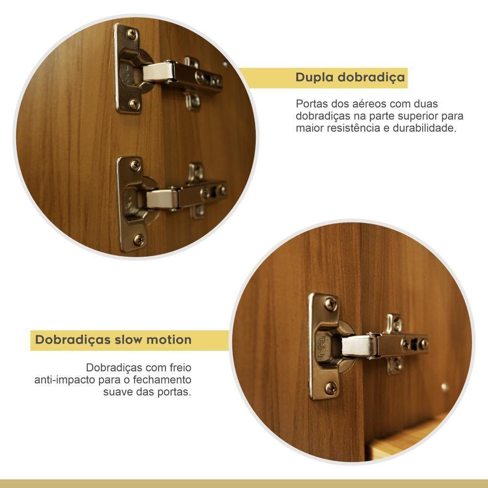 Cozinha Completa 5 Portas E 5 Gavetas 100% Mdf Rainha Branco/nature Nesher Branco/nature - 10