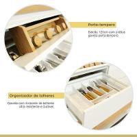 Cozinha Completa 5 Portas E 5 Gavetas 100% Mdf Rainha Branco/nature Nesher Branco/nature - 6