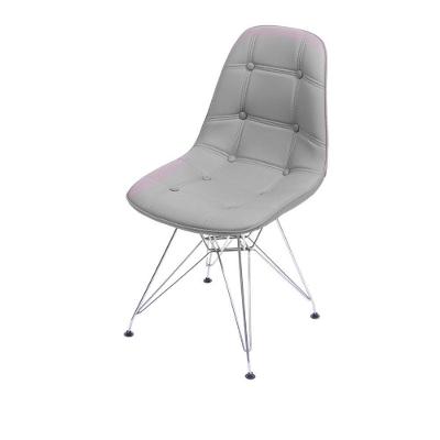 Cadeira Or-1110cr Botonês Com Base Cromada Or Design Cinza