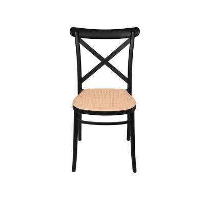 Cadeira Or-1146 Em Pp Com Tom De Palha No Assento Or Design Preto