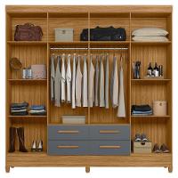 Guarda Roupas Casal 8 Portas 4 Gavetas Flórida Freijó/cinza Moval - 3