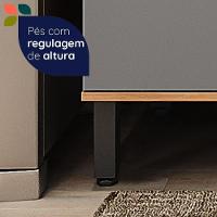 Armário De Cozinha Kit Compacto Castanha 1900mm 9 Portas 2 Gavetas - Cinza/freijó - 10