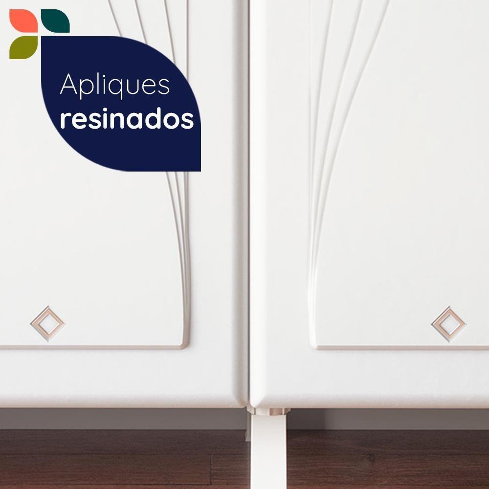 Armário De Cozinha De Aço Star 2 Peças Com Vidro E Balcão Para Pia - Branco Branco - 9