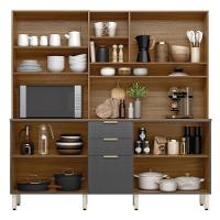 Cozinha Compacta Amora 10 Portas 2 Gavetas Amora Amendola/grafito Prime Tx Demobile Amendola/grafito Prime Tx - 3