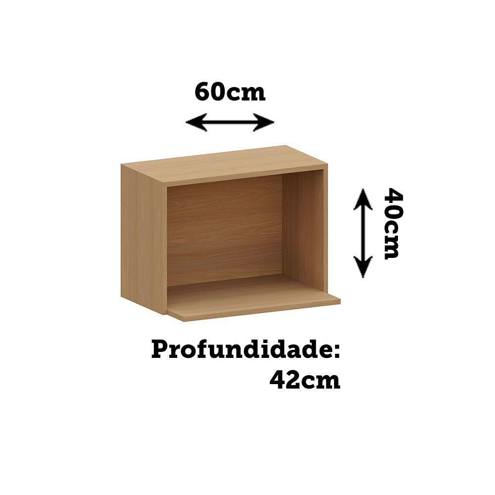 Nicho Micro-ondas 60cm Lumina Luciane Móveis Freijó - 2