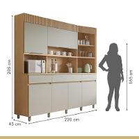 Cozinha Realeza 6 Portas 3 Gavetas 100% Mdf Realeza Carvalho/greige Nesher Carvalho/greige - 8