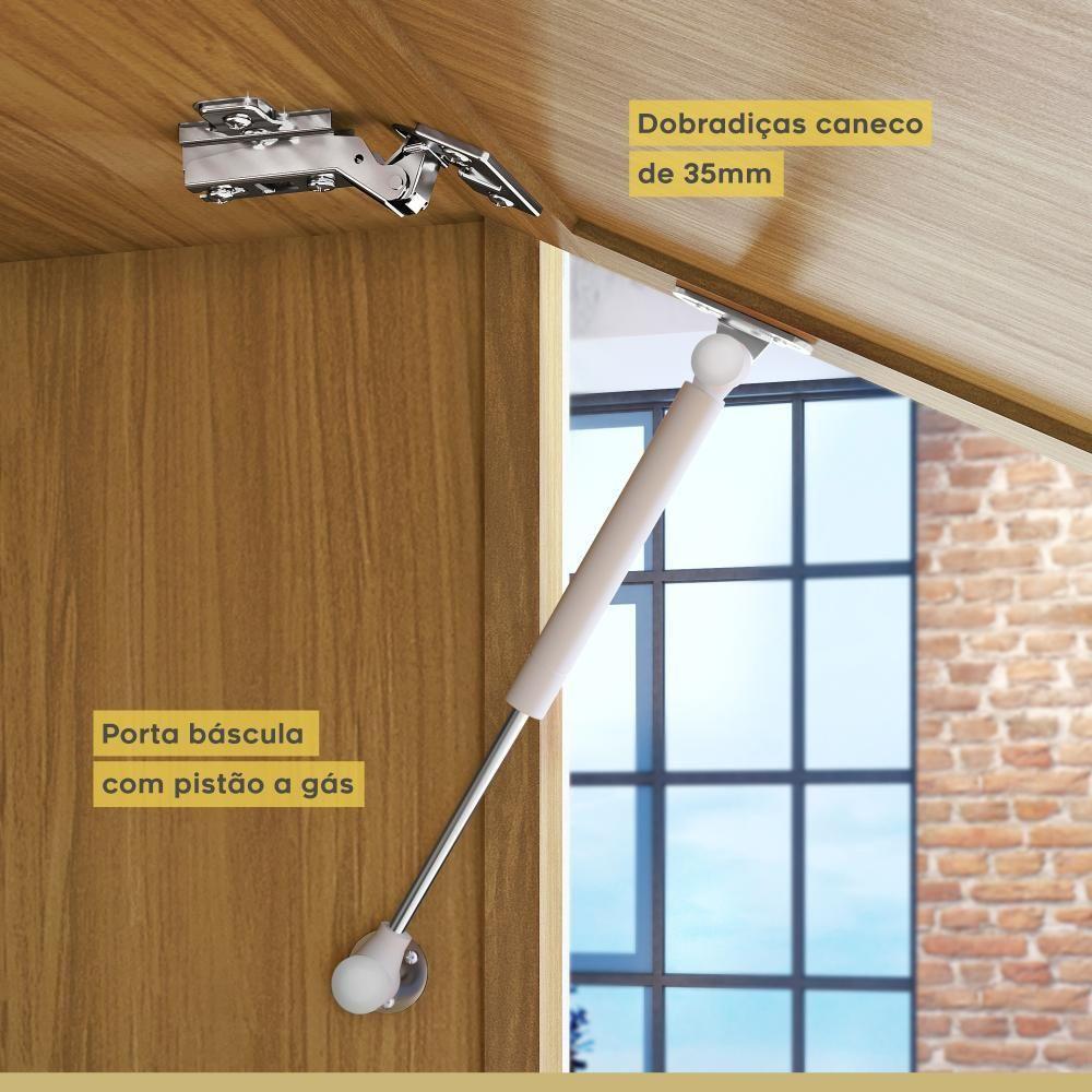 Cozinha Modulada 5 Peças E 5 Gavetas 100% Mdf Marquesa Nature/verde Nesher Nature/verde - 5