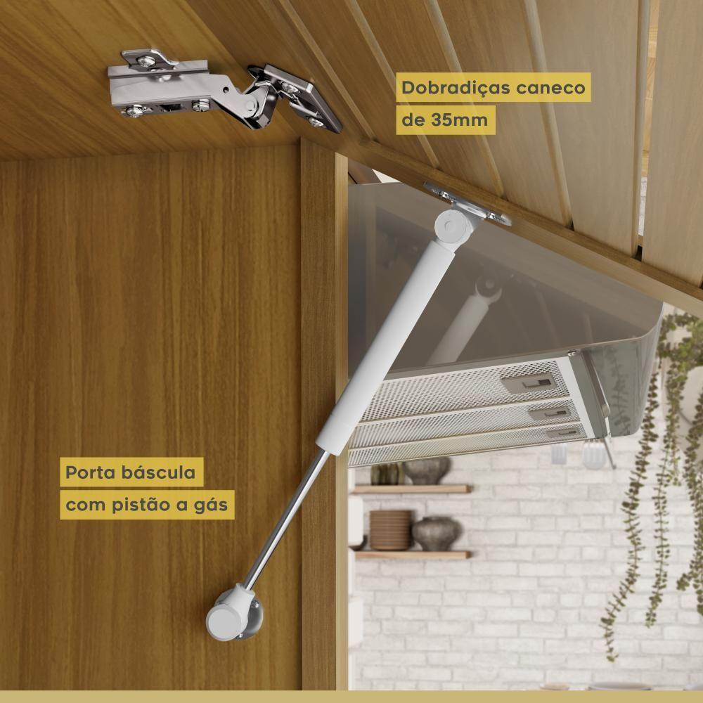 Cozinha Completa 5 Portas 4 Gavetas Ripado 100% Mdf Princesa Freijó/off White Nesher Freijó/off White - 10