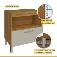 Cozinha Completa 5 Portas 4 Gavetas Ripado 100% Mdf Princesa Freijó/off White Nesher Freijó/off White - 6