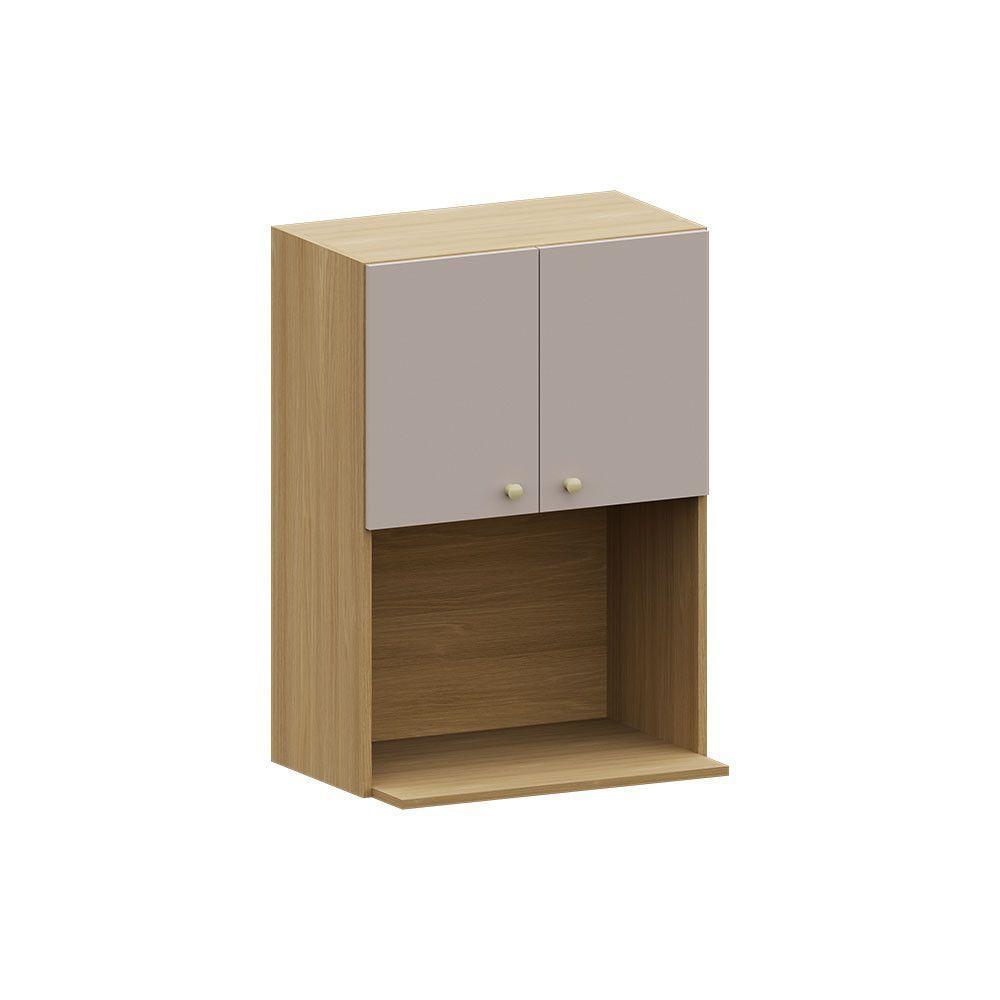 Nicho Micro-ondas 60cm Elegance Luciane Móveis Freijó/cinammon - 1