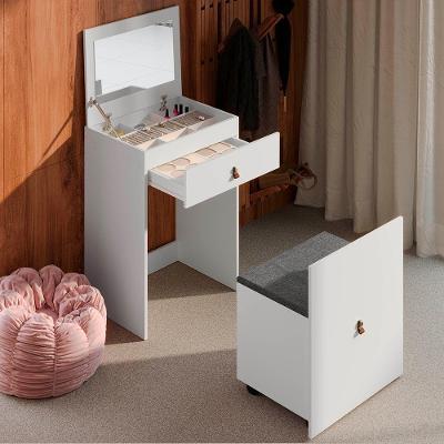 Penteadeira Cômoda Telasul Versa Home Com Espelho E Banqueta Branco