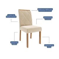 Conjunto 2 Cadeiras Fernanda Madeira/nude Cimol Móveis  - 3