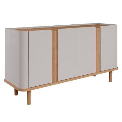 Buffet 4 Portas Eva Off White/nature Cimol Móveis 