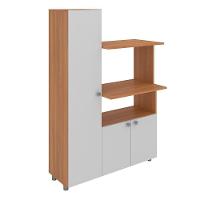 Armário De Cozinha Multiuso âmbar 3 Portas Forno E Micro Freijó Com Branco Freijó Com Branco - 2