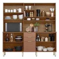 Cozinha Compacta Amora 10 Portas 2 Gavetas Amora Amendola/marsala Prime Tx Demobile Amendola/marsala Prime Tx - 3