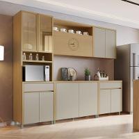 Cozinha Completa 11 Portas 2 Gavetas Condessa Carvalho/greige Nesher Carvalho/greige - 1