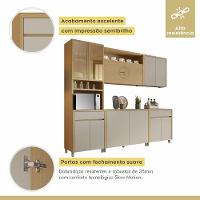 Cozinha Completa 11 Portas 2 Gavetas Condessa Carvalho/greige Nesher Carvalho/greige - 3