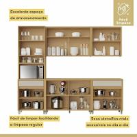 Cozinha Completa 11 Portas 2 Gavetas Condessa Carvalho/greige Nesher Carvalho/greige - 10