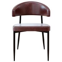 Cadeira De Jantar Estofada Kit 8 Chloe M25 Sintético Café - Mpozenato - 6