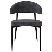 Cadeira De Jantar Estofada Kit 8 Chloe M25 Linho Lautrec Grafite - Mpozenato - 6