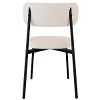 Cadeira De Jantar Estofada Kit 4 Ella M25 Linho Palha-preto - Mpozenato - 7