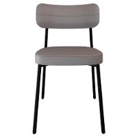 Cadeira De Jantar Estofada Fixa Ella M25 Linho Cinza Cl - Mpozenato - 5