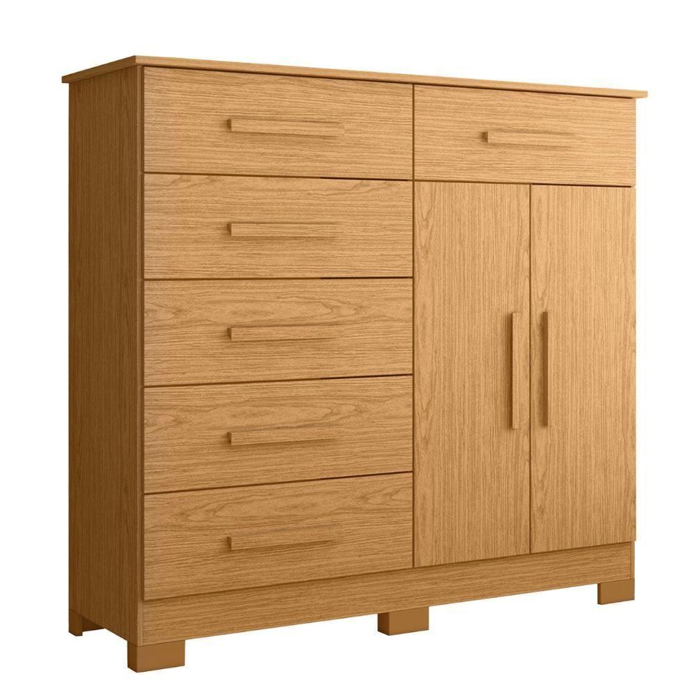 Cômoda Para Quarto 2 Portas 124cm Ester A02 Cinamomo - Mpozenato - 1