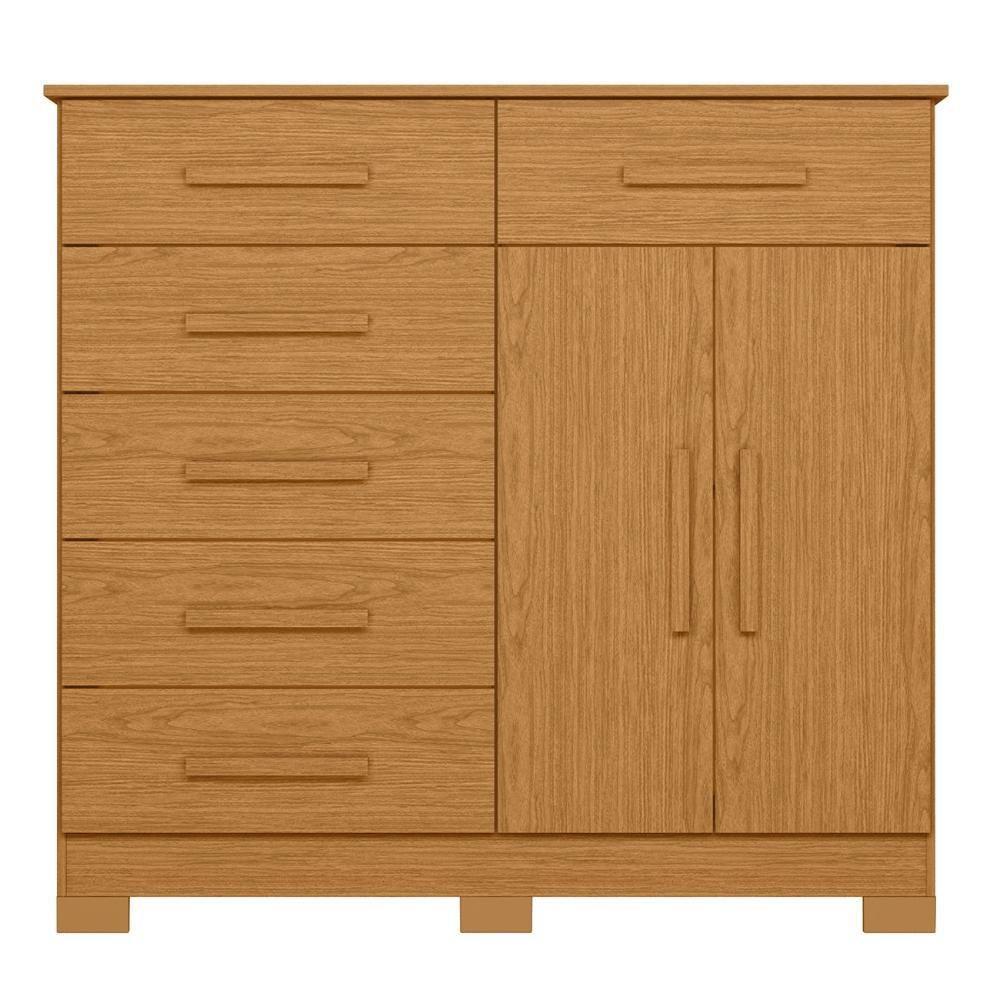 Cômoda Para Quarto 2 Portas 124cm Ester A02 Cinamomo - Mpozenato - 6