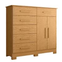 Cômoda Para Quarto 2 Portas 124cm Ester A02 Cinamomo - Mpozenato - 1