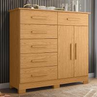 Cômoda Para Quarto 2 Portas 124cm Ester A02 Cinamomo - Mpozenato - 2