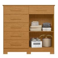 Cômoda Para Quarto 2 Portas 124cm Ester A02 Cinamomo - Mpozenato - 5