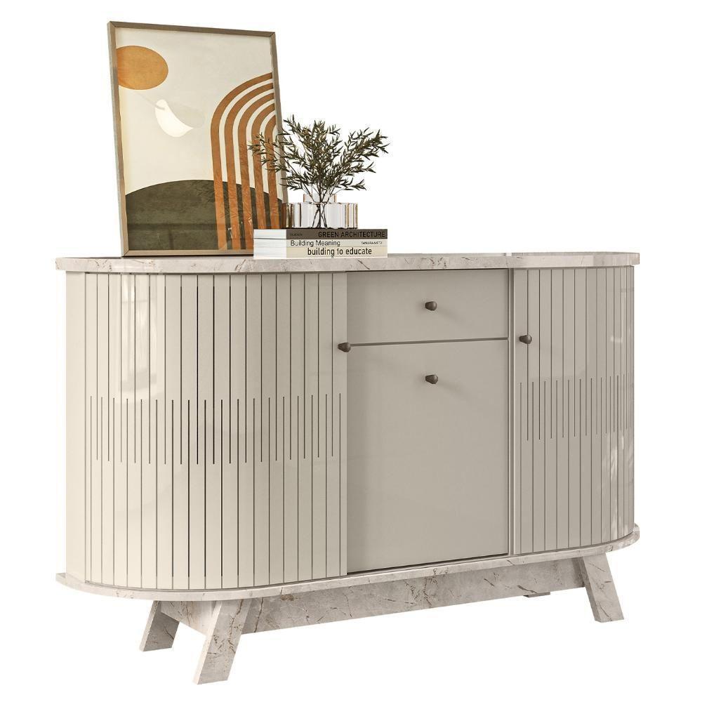 Buffet Aparador Sala De Estar 135cm Toni Z10 Off-calacata - Mpozenato - 1