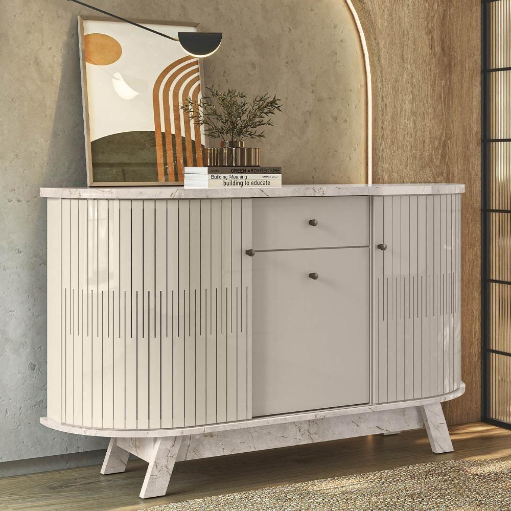 Buffet Aparador Sala De Estar 135cm Toni Z10 Off-calacata - Mpozenato - 2