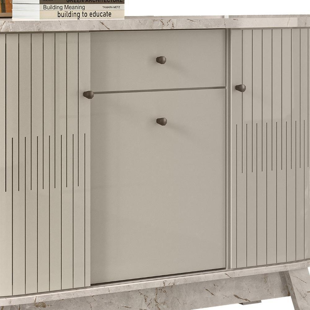 Buffet Aparador Sala De Estar 135cm Toni Z10 Off-calacata - Mpozenato - 5