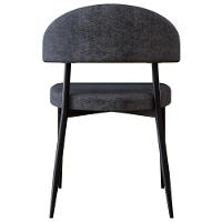 Cadeira De Jantar Estofada Fixa Chloe M25 Linho Lautrec Grafite - Mpozenato - 6