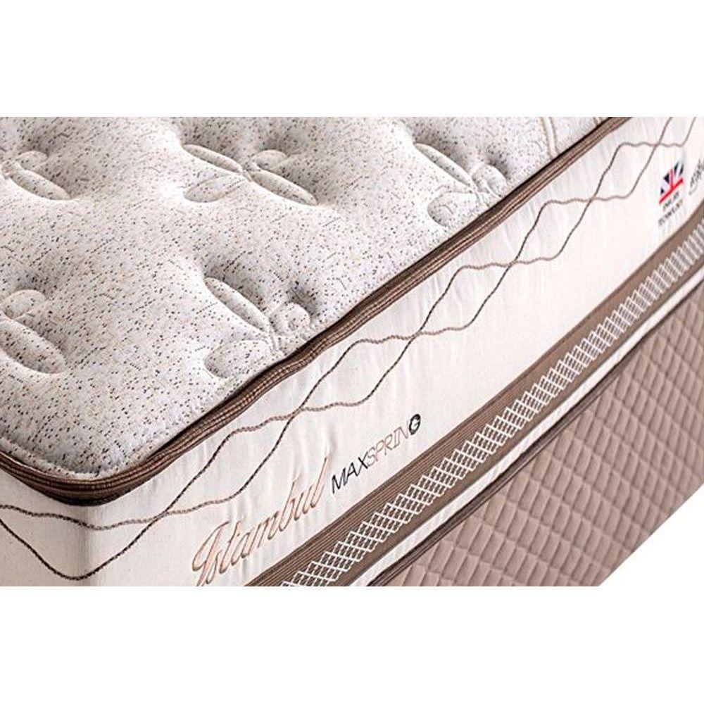 Cama Box King: Colchão Molas Herval Maxspring Istambul + Base CRC Suede Clean(193x203) - 4