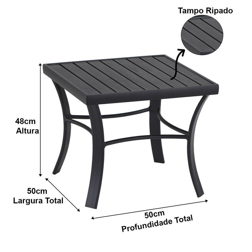 2 Espreguiçadeiras Corda Náutica Mesa Piscina Jardim Terra Cota - 5
