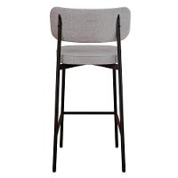 Banqueta Alta Bar Estofada Kit 2 Ella M25 Linho Cinza Cl-preto - Mpozenato - 7